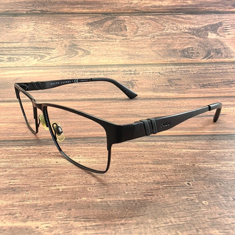 Polo Ralph Lauren PH 1147 9038 Mens Matte Black Rectangular Eyeglasses 54-16-145